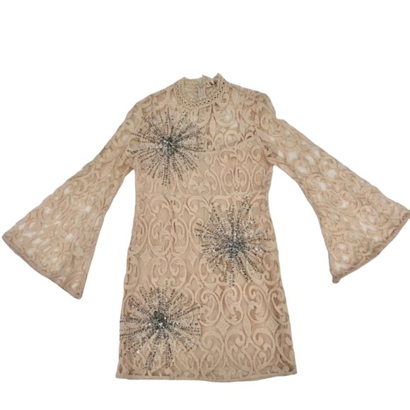 Free People Cream and Silver Mini Dress - Picture 8 of 8